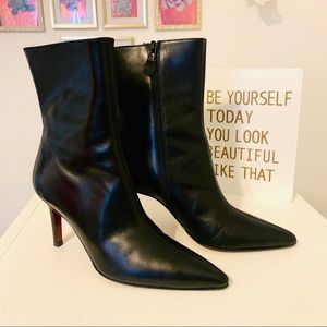 SOLD Black genuine leather Ann Taylor ankle boots